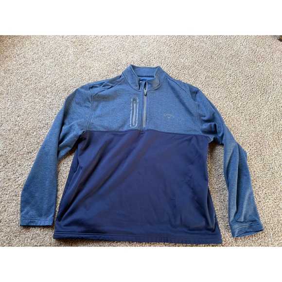 Callaway Other - Callaway Mens XXL Quarter Zip Golf Pullover Blue Two Tone Heathered Sweater